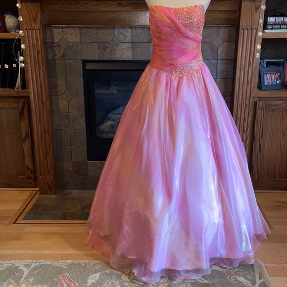 Princess Pink Prom Formal Dress Ball Gown Pageant Princess Quinceañera Barbie - Picture 2 of 16